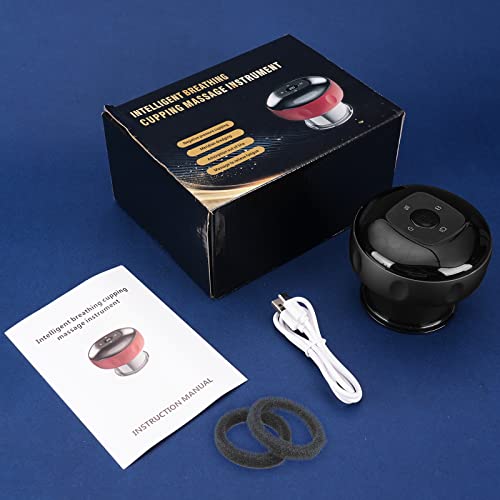 Color You Electric Cupping Set, All New Smart Red Light Electric Cupping Machine With 12 Massage And 12 Heating Modes Cupping Machine Back And Neck Electric Scraping Electric Cupping Massager (Black) #TOP6