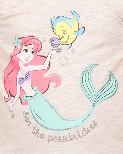 Disney Princess Ariel Tshirt 2 Pack Gift Set-Short Sleeve Girls Dresses, Dawn Pink/Blue, 3T #TOP4