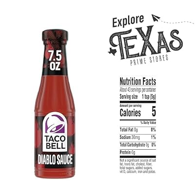 Taco Bell - Lavinia Essentials Bundle: 4-Pack of Diablo Sauce, 7.5 oz Glass Bottle + 1 Utility Prop