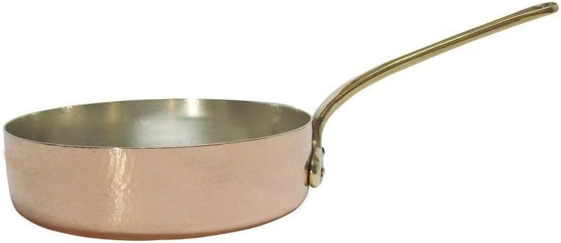 Bottega del Rame - High Thickness Copper Low Saucepan for INDUCTION cookers