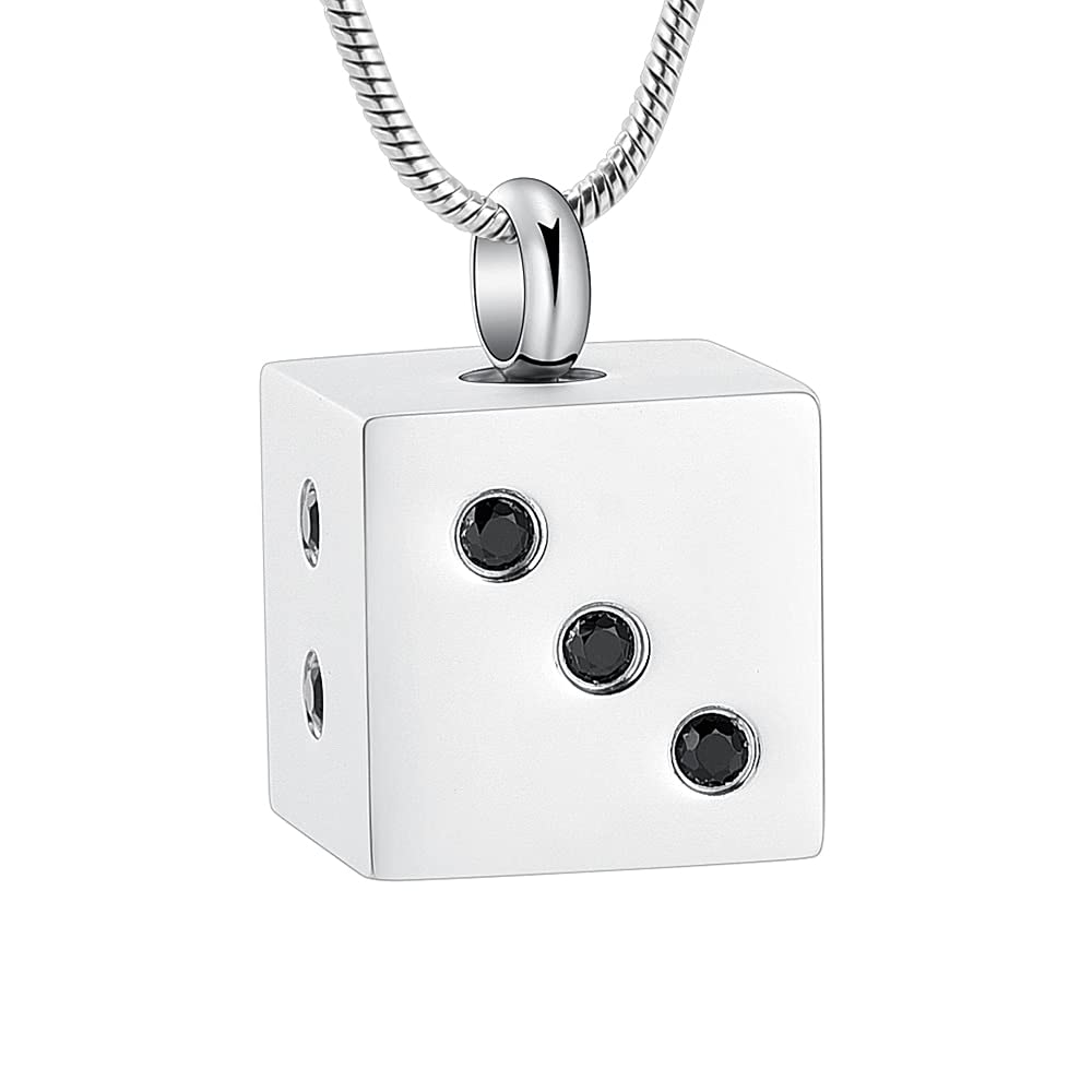 Collier Urne Cuboïde Pour Cendres En Acier Inoxydable - Taille 6x6x30mm - Pour Homme - Neuf Avec étiquettes