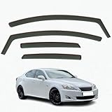 ** Qualité supérieure ** Lot de 4 déflecteurs de pluie et de vent compatibles avec Lexus IS IS220d IS250 SE-L F-Sport 4 portes Berline/Sedan 2006 2007 2008 2009 2010 2011 2012