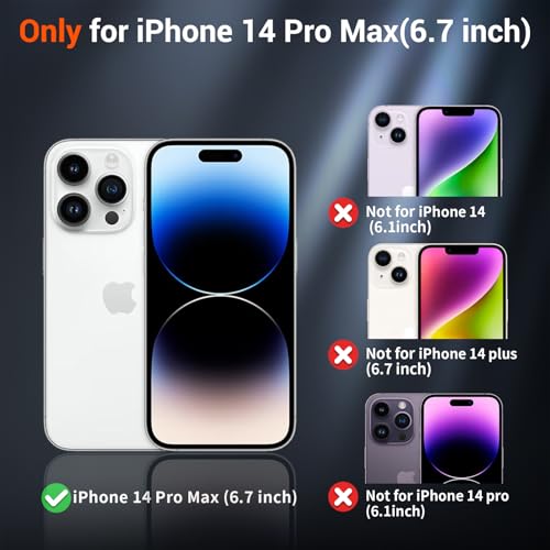 Image of SUPFINE Magnetic for iPhone 14 Pro Max Case (Compatible with MagSafe) (Military Grade Drop Protection) Translucent Matte Shockproof Phone Cover,Blue Green