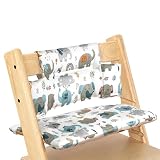 Cuscino per Seduta per Tripp Trapp – Morbido E Facile Da Fissare, Accessorio per Stokke Tripp Trapp, Disponibile In Vari Colori (Elefante)