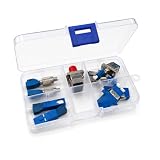 UPC-LC SC FC Fiber Optic Adapter/Coupler Kit 10Pc - Adjustable Storage Box
