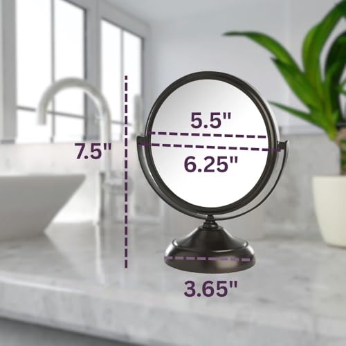 Espejo de aumento pequeño de mesa 5.5 pulgadas miniatura 4