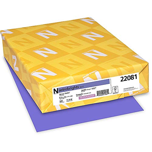 Neenah Astrobrights Premium Color Paper, 24 Lb, 8.5 X 11 Inches, 500 Sheets, Venus Violet (22081) #TOP3