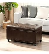 Amazon.com: Asense 17 Inch Storage Ottoman Foot Rest,Square Faux