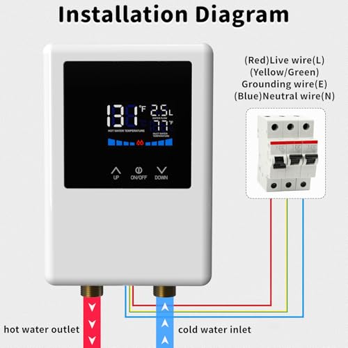 Goyappin Tankless Water Heater Electric 110 V, Under Sink Instant Hot Water Heater Electric thumb #3
