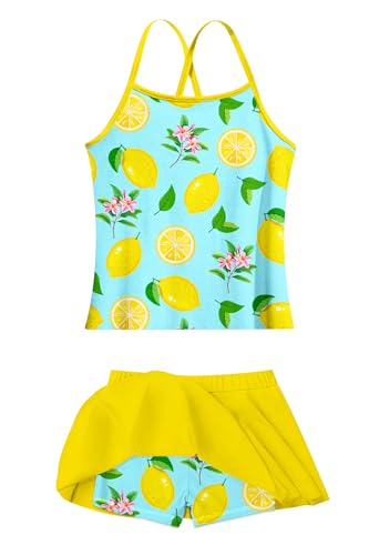 Image of Girls Tankini Swimsuit Two Piece Bathing Suit with Adjustable Strap 3-13 Years