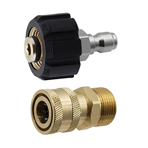 Image of ATORSE Pressure Washer Adapter Kit M22 14Mm to 1 /4 for High Pressure Washer Gun