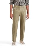 Dockers® Men's Signature Khaki Classic Fit Iron Free with Stain Defender® - Pleated (Regular and Big & Tall), New British Khaki, 36W x 29L