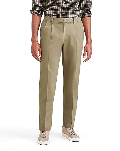 Dockers® Men's Signature Khaki Classic Fit Iron Free with Stain Defender® - Pleated (Regular and Big & Tall), New British Khaki, 36W x 29L