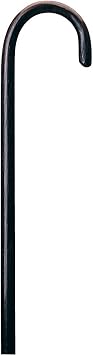 Carex Round Handle Walnut Finish Wood Cane - Walking Cane with Rubber Tip - Fashionable, Traditional Style Walking Stick for Men & Women, 36" Height, 7/8" Diameter, Black, 0.87 Inch
