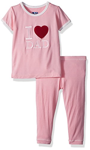 KicKee Pants Baby Girls' Short Sleeve Applique Pajama Set