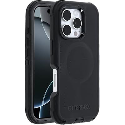 OtterBox Defender MagSafe iPhone 16 Pro Case, Black, US Military MIL Standard