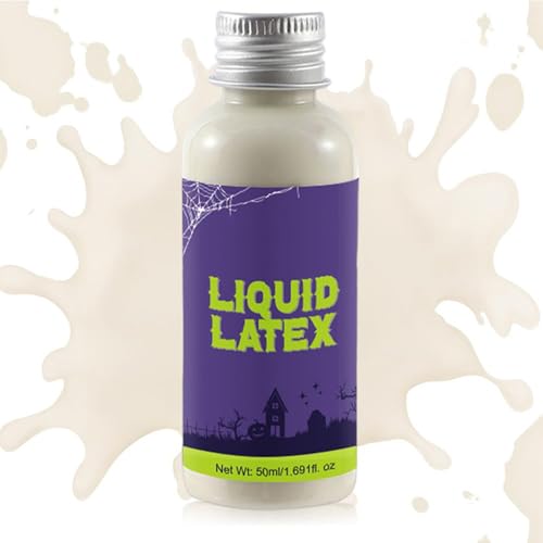 Látex Líquido Maquillaje FX | Látex de 50ml para Heridas Falsas,Material Para Crear Heridas Falsas De Halloween Para Entusiastas Del Cosplay Modelos Fotografía Artistas Y Estudiantes De
