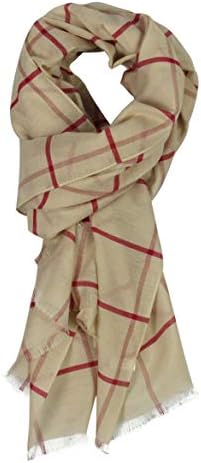 Long Check/Plaid Scarf for Women Lightweight Wrap 74.8"27.5"