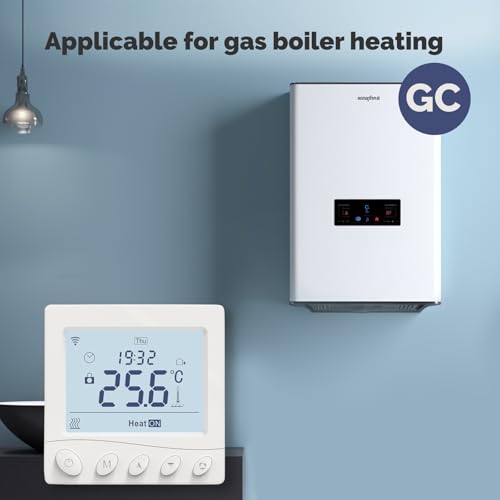 MOES WiFi Thermostat, Water Gas Boiler Heating, Button Panel, view 2