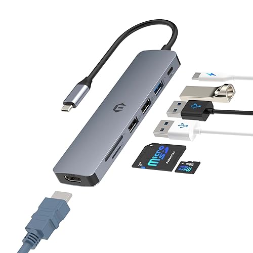 USB C Docking Station, TOTU 100W PD USB C Hub, 2 * 4K HDMI USB C Docking Station, USB Charging Hub Compatible with Mac/Chromebook/HP/Dell and Other Type C Devices