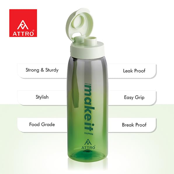 Image of ATTRO Prime Admire 3 Lunch Box with Sipstar Water Bottle, School Tiffin Combo-Green Red