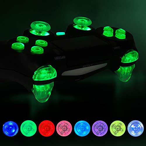 Kit de botões de LED, botões de face D Pad luminosos de substituição para Playstation 4