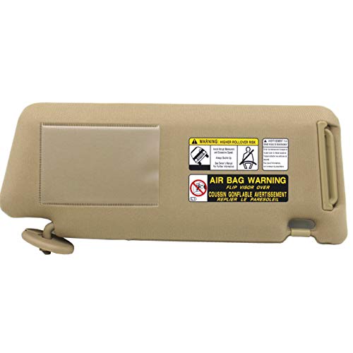 Ezzy Auto Beige Left Driver Side Sun Visor fit for 74320-04181-B1 2005-2012 Toyota Tacoma Visor Without Light by Ezzy Auto - Image 2