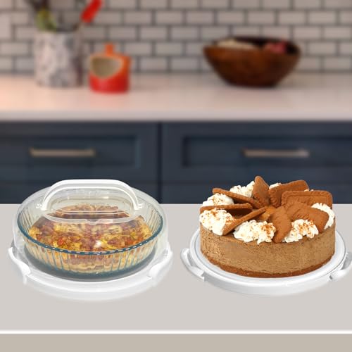 Arineng 2 Pack Pie Containers with Lids and Handles, Includes Insulated Bags and Non-Slip Heating Pads, BPA Free Pie and Cheesecake Containers, Thanksgiving Gifts by Arineng - Image 6