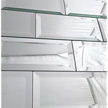 3x6 Wide Beveled Subway Mirror Tile Backsplashes Walls