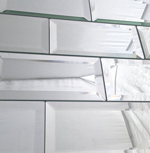 3x6 Wide Beveled Subway Mirror Tile Backsplashes Walls