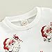 MoZiKQin Toddler Baby Girl Boy Christmas Outfit Santa Print Sweatshirt Long Sleeve Crewneck Sweater Shirt Xmas Clothes (Santa Claus+Umbrella,2-3T)