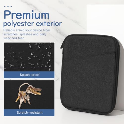 Dadanism 8-9 Inch Tablet Sleeve Bag Carrying Case for iPad Mini 7th/6th 8.3", iPad Mini 7.9", Galaxy Tab A7 Lite/A9 8.7", ‎reMarkable Paper Pro Move 7.3" 2025, Tab M8 8", Tab M9 9", Black - Image 3