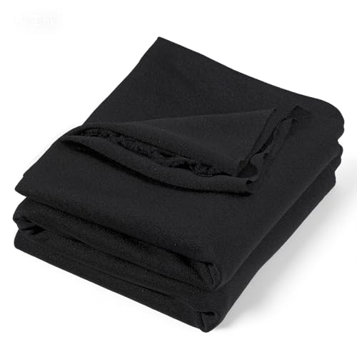 Black Speaker Grill Cloth, 67x20 Inch Speaker Fabric, Speakers Cloth for Home/Stage Speakers, Vintage Carpet Subwoofer, Audio and KTV Boxes (Black Mesh Fabric)