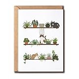 NSLDesigns Funny Plant Card - Cute Cats And Plants Card - Birthday Greeting Card - Card For Pet Lover - Funny Anniversary