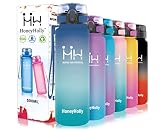 HoneyHolly Sport Trinkflasche, 500ml Auslaufsicher BPA-frei, Trinkflasche Sport, Trinkflasche Kohlensäure Geeignet, Tritan Kunststoff mit Filter, Wasserflasche