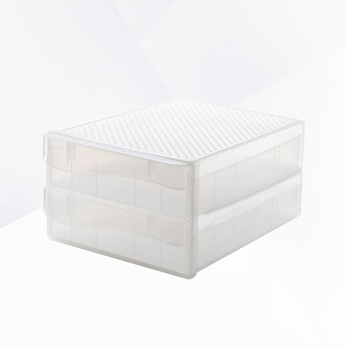 Egg Storage Box Refrigerator Tray 60 Grids PP Double Layer