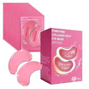 PDRN Pink Collagen Jelly Eye Mask, Hydrogel Eye Patches 28 Pairs