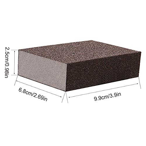 weideer 4 Pcs Sanding Sponge 60/80/120/220# Coarse Medium Fine Grit Sanding Blocks Set for Brush Glasses Sanding Wood Sanding Metal Washable and Reusable