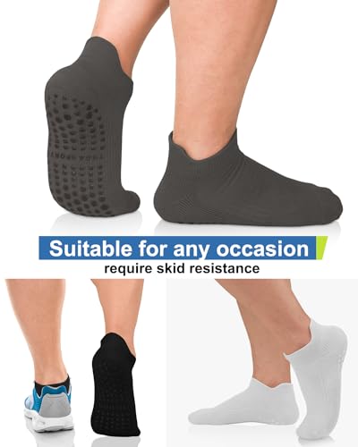 DHSO Meias Masculinas Antiderrapantes para Yoga, Pilates, Hospital – Meias Esportivas Antiderrapante