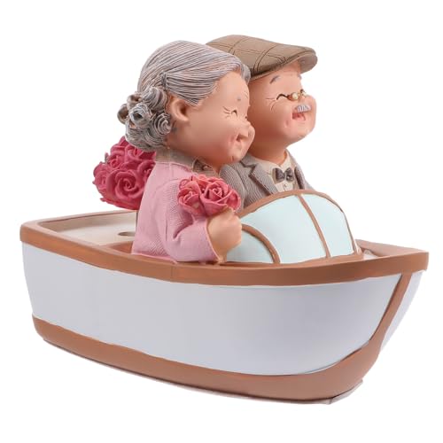 Statue en résine couple âgé aimant symbole amour éternel cadeau