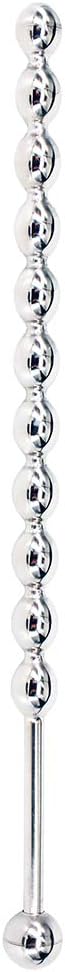 Male Stainless Beads Urethral Sounds Penis Plug Sex Toy, Large