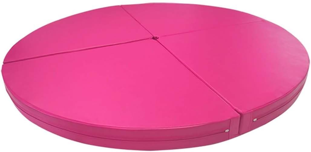 CMYUN Foldable Pole Dance Crash Mat - 120/150/160cm Dance Pole Mats Anti-Skid, Circular Safety Pole Crash Mat, for Aerial Hoop Yoga Inversions(Color:Pink,Size:160cmx3cm(63" x1 1/8"))