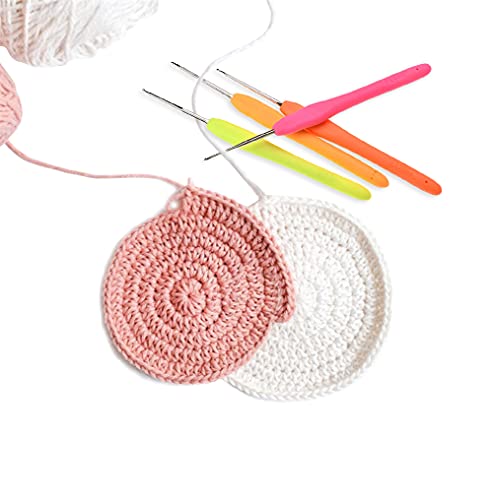 Katech 4 Pcs Crochet Hooks Different Sizes (1.0-1.75 Mm) Multicolor Handle Lace Crochet Hook Kit Ergonomic Smooth Knitting Needles Diy Yarn Weave Tools For Fine Work, Lace Knitting (Color Is Random) #TOP5