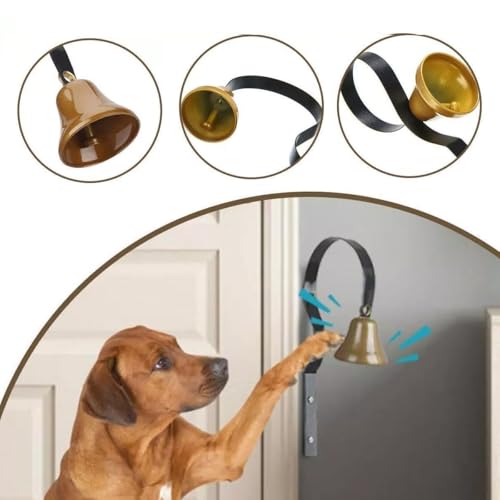 Retro Doorbell, Traditional Metal Shopkeepers Bell, Home Office Retail Store Door Hanging Bell Dog Training Bell Ring Bell for Door Opening,Remind You Customer Coming - Thumbnail 2
