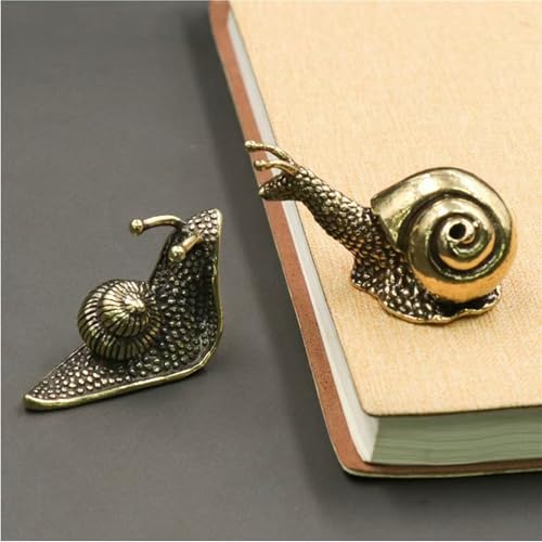 2 piezas estatua de caracol mini para jardín y decoración