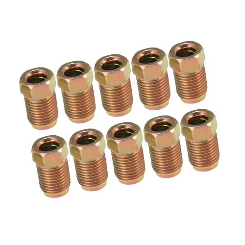 A ABSOPRO - ABSOPRO Threads Brake Line Nut Fittings M10x1.0 for 3/16" Steel Brake Line Tubing (Set of 10)