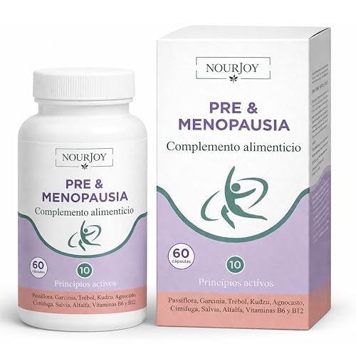 Pastillas Menopausia y Perimenopausia 60 Cápsulas – Suplemento Hormonal Natural con Cimicífuga y Trébol Rojo – Alivio de Sofocos, Sudoración Nocturna, Cambios de Humor y Fatiga