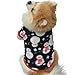 Mikey Store Christmas Pet Puppy Snowman Warm Pullover High-grade Embroidered Clothes (Black, S)