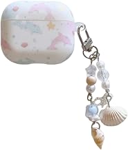 for AirPods 4 (2024) Cute Case, Funny Creative Pattern Design with Keychain, Earbuds Cover for Air pods 4th Generation for Ladies Women Girls (Dolphin)