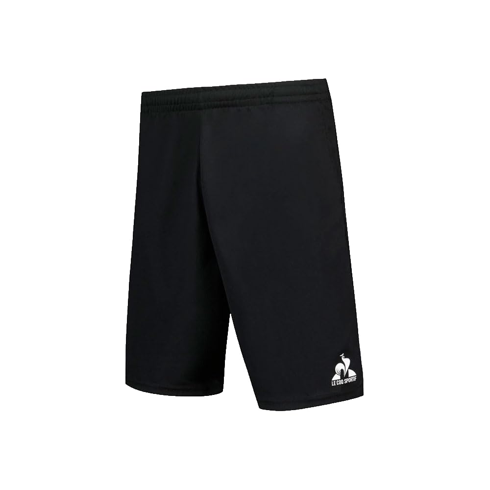 Le Coq Sportif - N°1 Męskie spodenki treningowe - 100% poliester, oddychający, lekki, szybkoschnący do treningu i aktywności sportowych - Rozmiar S - Kolor czarny